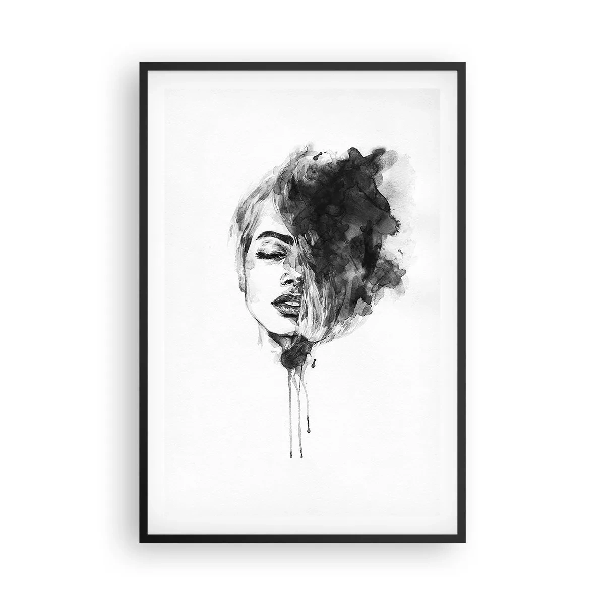 Poster în ramă neagră - La ce visează frumoasa - 61x91 cm