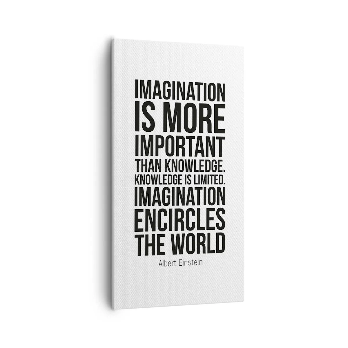 Tablou pe pânză - Einstein despre puterea imaginației - 55x100 cm