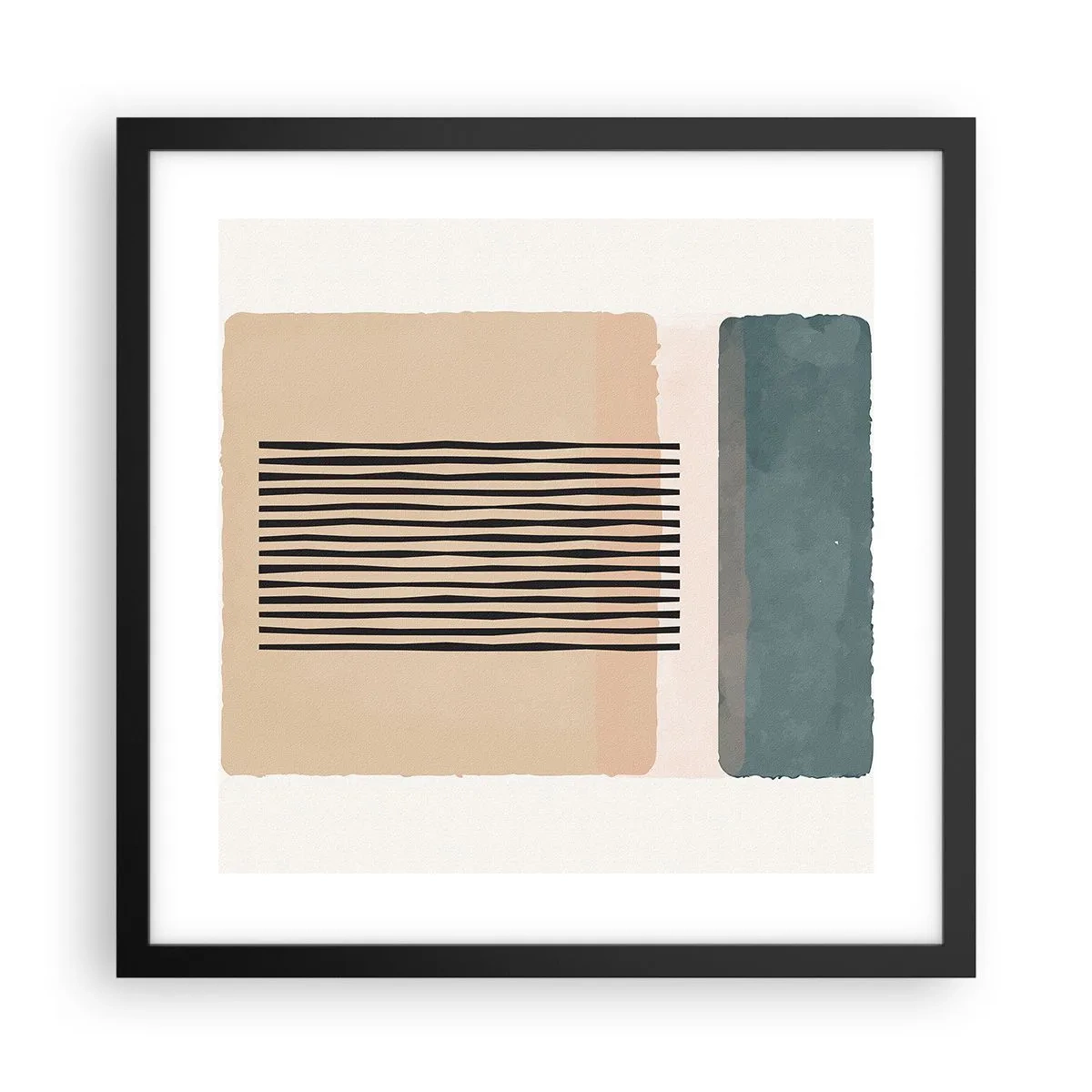 Poster în ramă neagră - Totul este în regulă - 40x40 cm