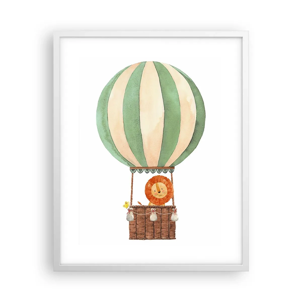 Poster în ramă albă - Călătoriile lui Leon - 40x50 cm