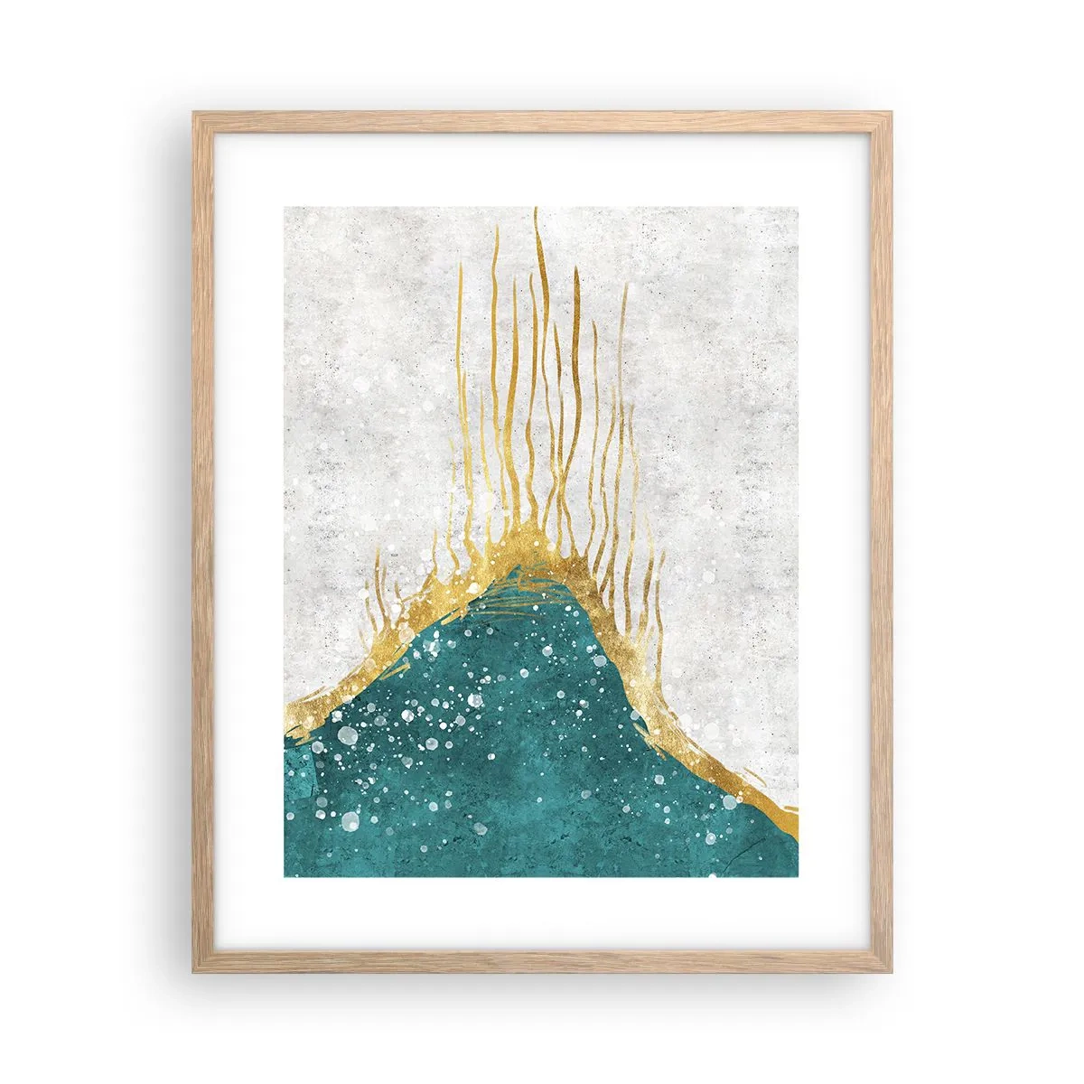 Poster în ramă de stejar deschis - Mareea de aur - 40x50 cm