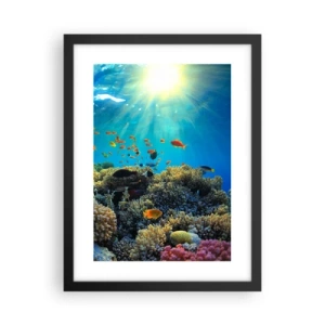 Poster în ramă neagră - Comori subacvatice - 30x40 cm