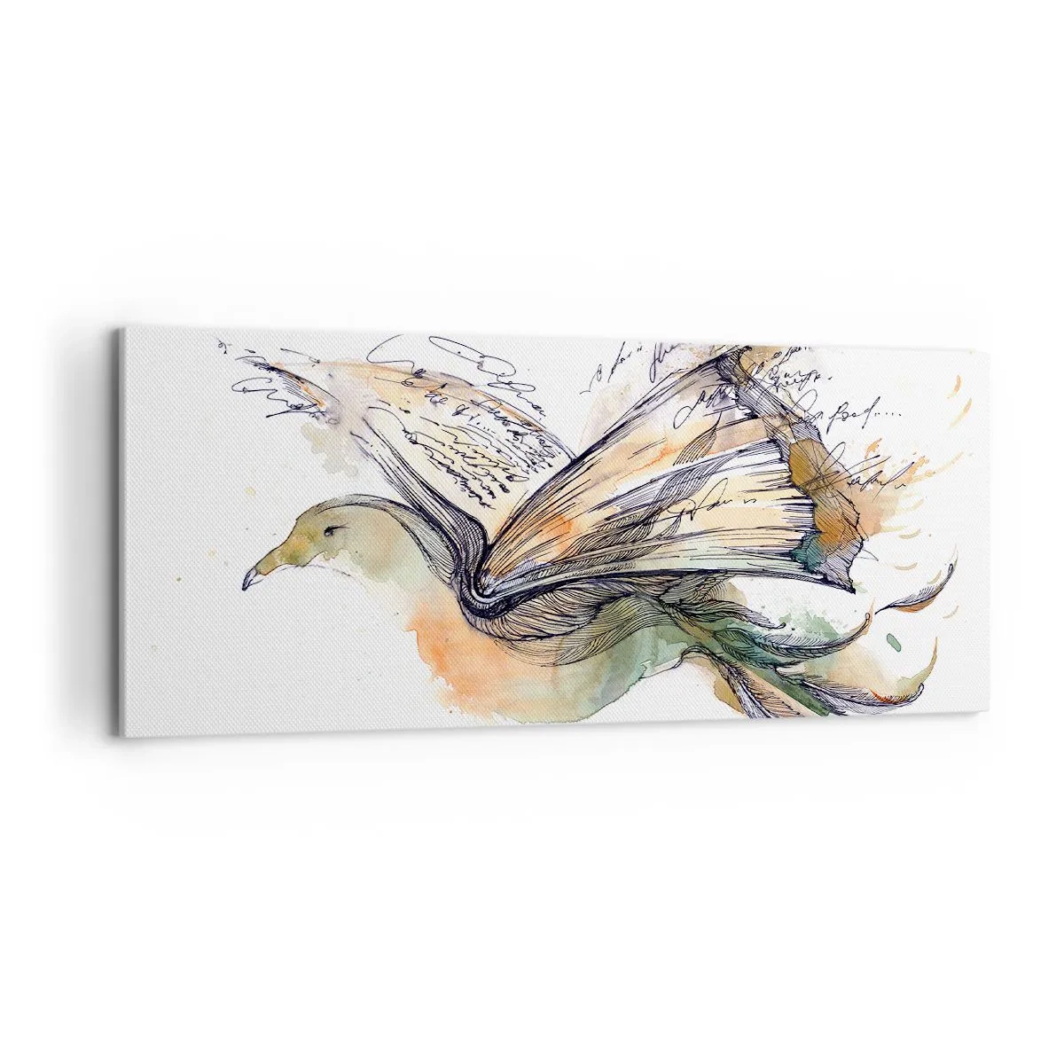 Tablou pe pânză - Pe aripile poeziei - 100x40 cm