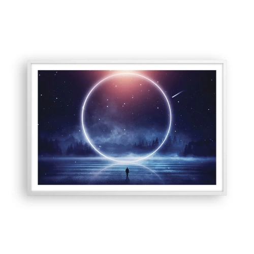 Poster în ramă albă - Ei sunt deja aici... - 91x61 cm