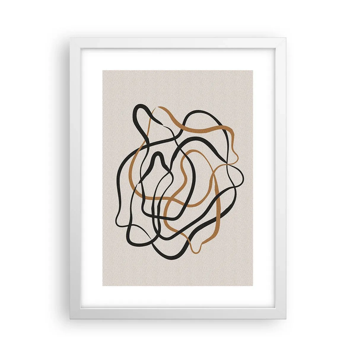 Poster în ramă albă - Totul s-a încurcat - 30x40 cm