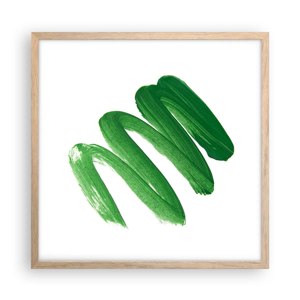 Poster în ramă de stejar deschis - Glumă verde - 50x50 cm