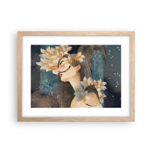 Poster în ramă de stejar deschis - Povestea prințesei cu crini - 40x30 cm