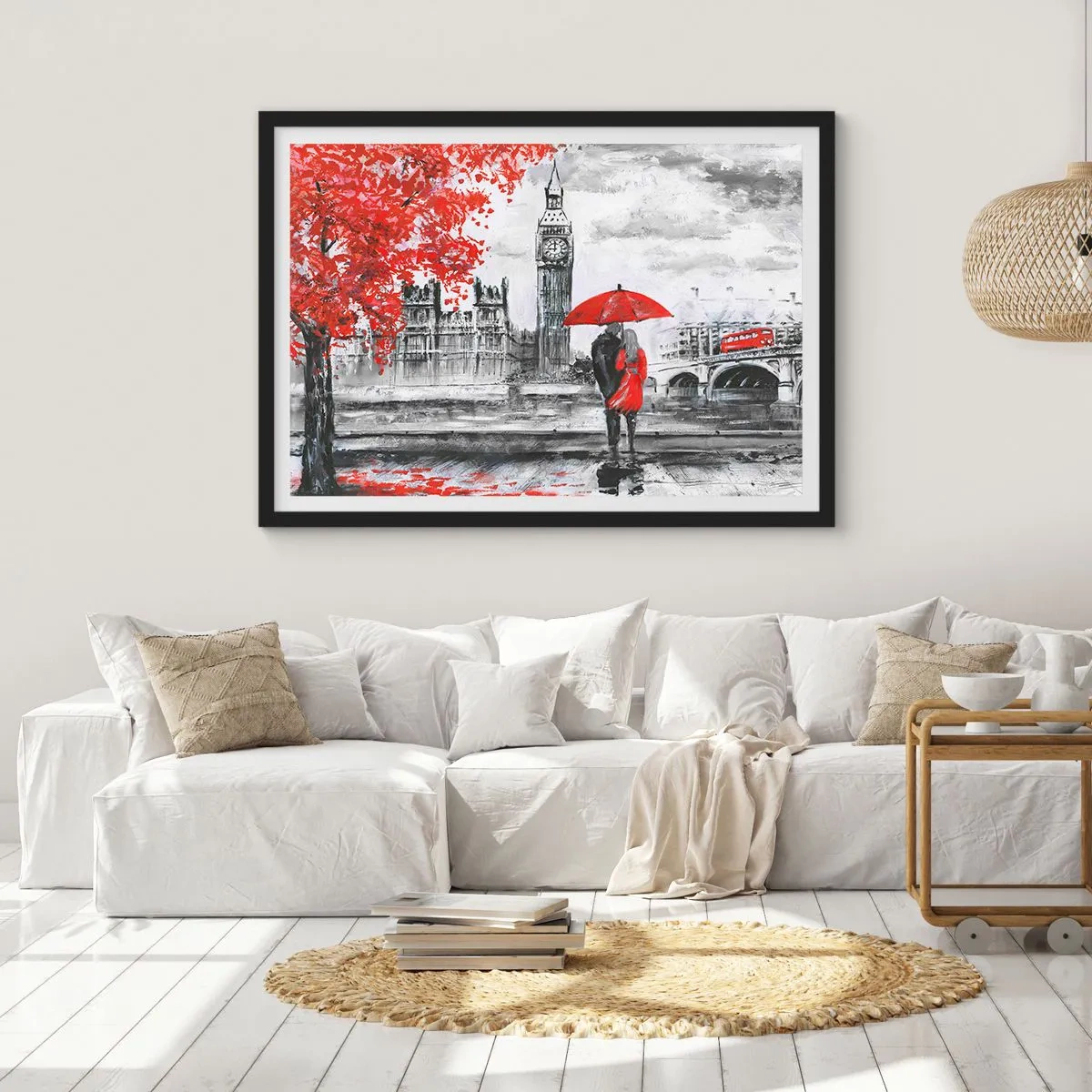 Poster în ramă neagră - Îndrăgostit de Londra - 70x50 cm