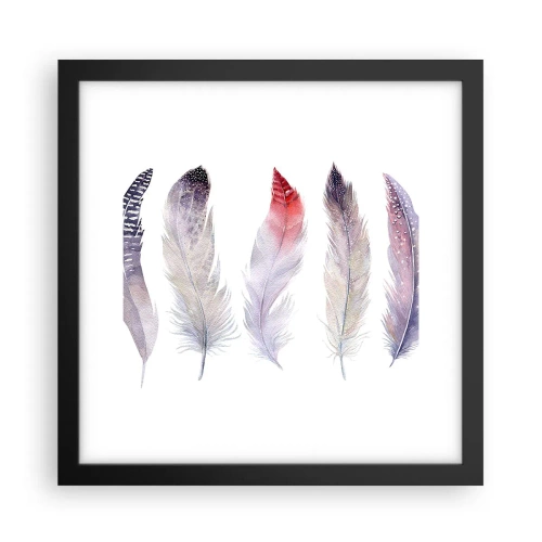 Poster în ramă neagră - Delicate ca o ceață multicoloră - 30x30 cm