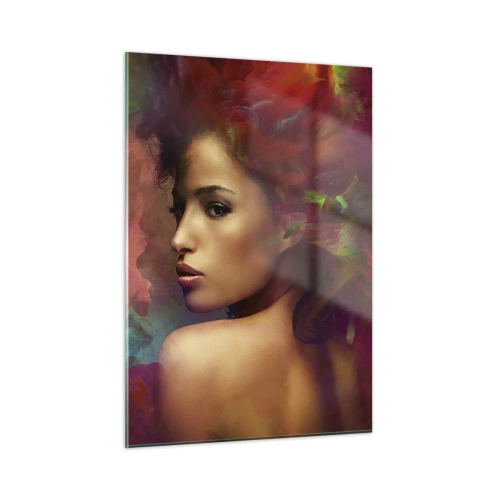 Tablou pe sticlă - Mai frumoasă decât un curcubeu, delicată ca o ceață - 50x70 cm