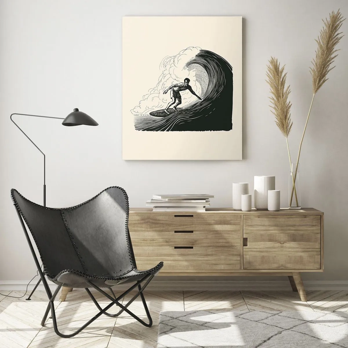 Tablou pe sticlă - Regele valului - 50x70 cm