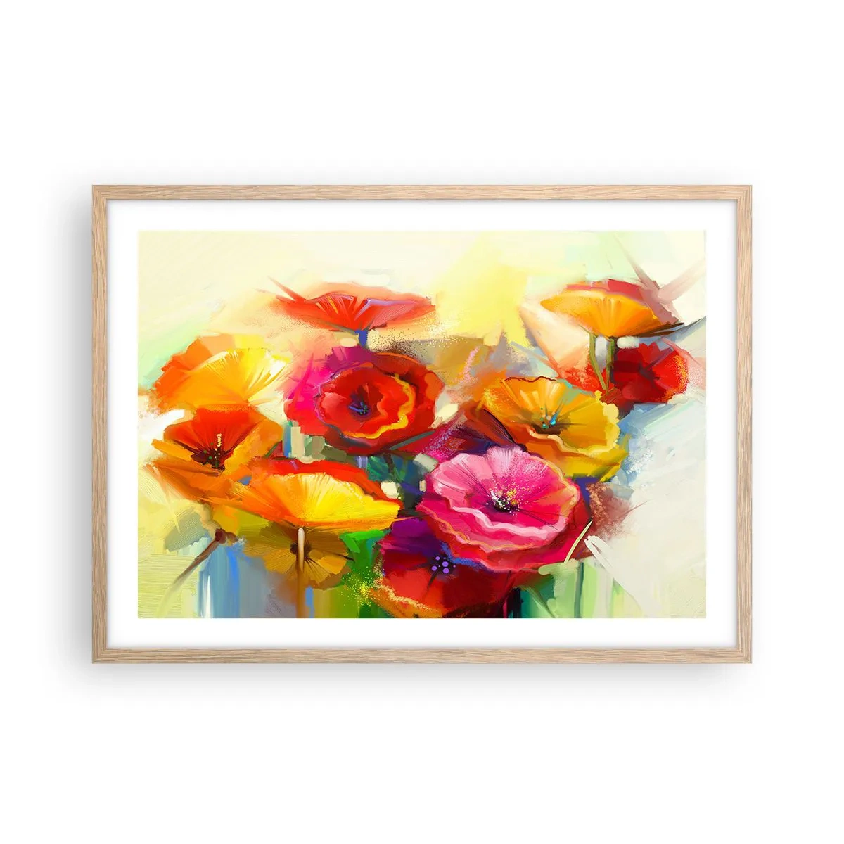 Poster în ramă de stejar deschis - Nu numai roșu - 70x50 cm