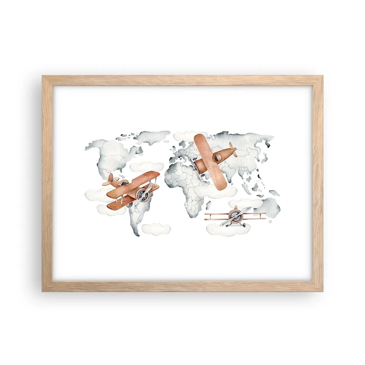 Poster în ramă de stejar deschis - În spirit de pionierat - 40x30 cm