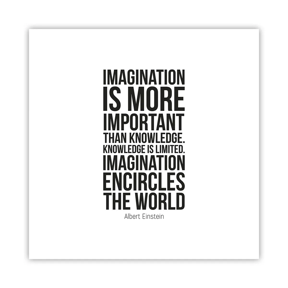Poster - Einstein despre puterea imaginației - 30x30 cm