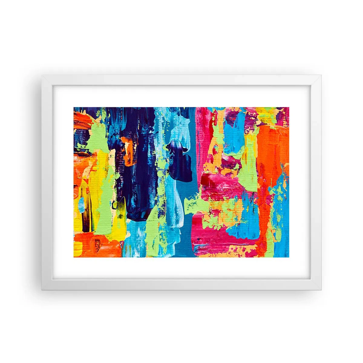 Poster în ramă albă - Viața este frumoasă! - 40x30 cm