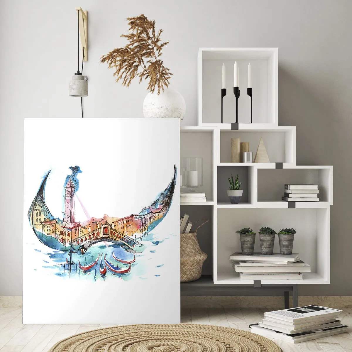 Tablou pe sticlă - Croazieră prin oraș - 80x120 cm