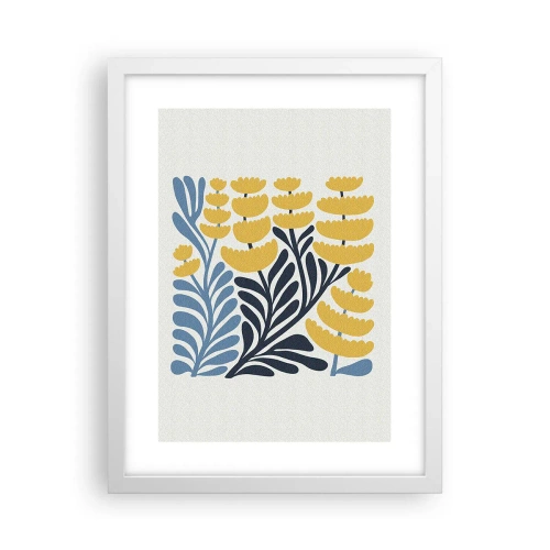 Poster în ramă albă - Ogor însorit - 30x40 cm