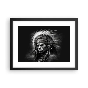 Poster în ramă neagră - Conducător și luptător - 40x30 cm