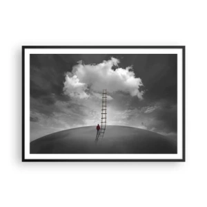 Poster în ramă neagră - Orice este posibil - 100x70 cm