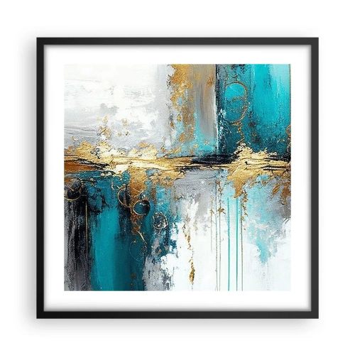 Poster în ramă neagră - Totul curge - 50x50 cm