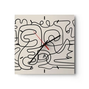 Ceas de perete - Ceas pe sticlă - Pe traseu - 30x30 cm