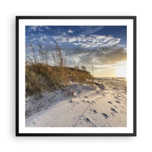 Poster în ramă neagră - Invitație la o plimbare - 60x60 cm