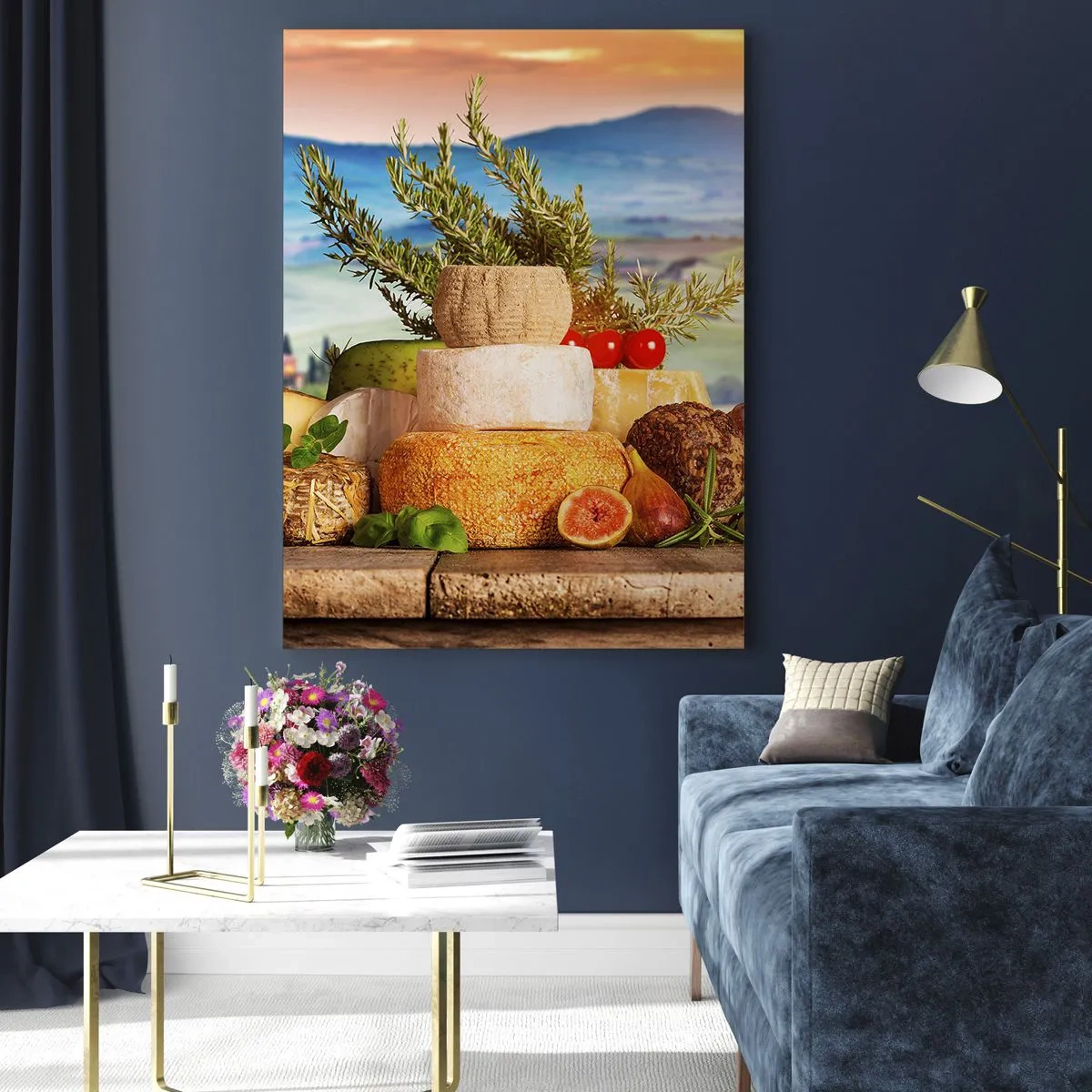 Tablou pe sticlă - Bucurie de viață în stil italian - 50x70 cm