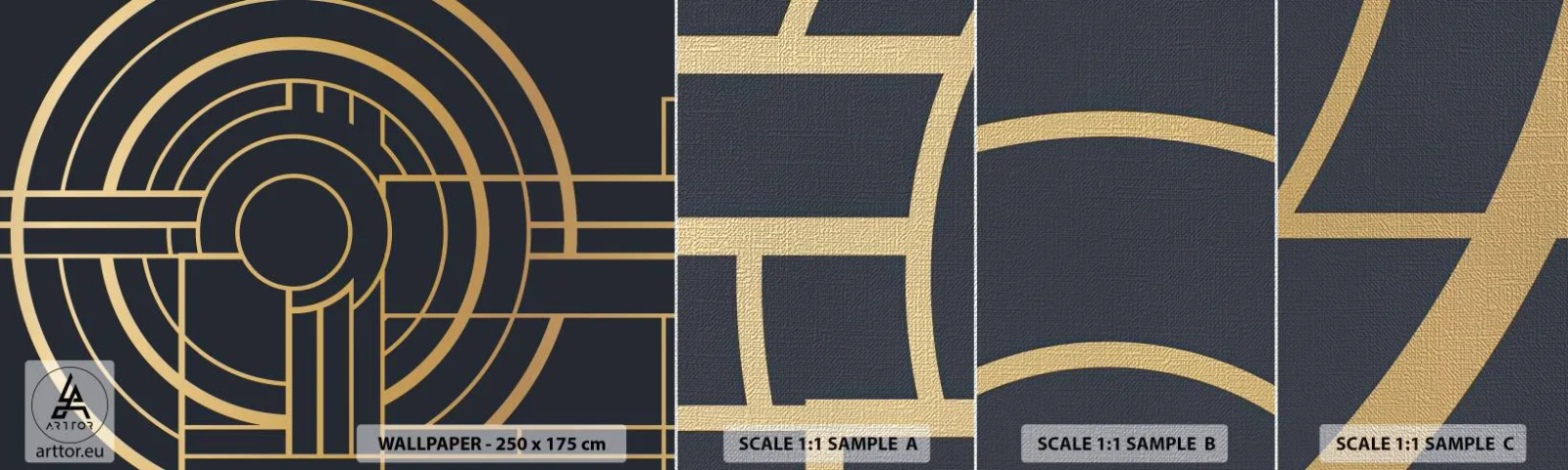 Mostră tapet Premium Canvas - Întoarcerea lucrurilor - Abstracția, Bucată, Grafică - 100x30 cm