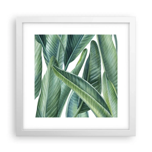 Poster în ramă albă - Verdeața în sine - 30x30 cm
