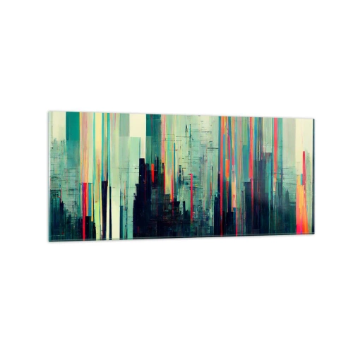 Tablou pe sticlă - Oraș futurist - 120x50 cm