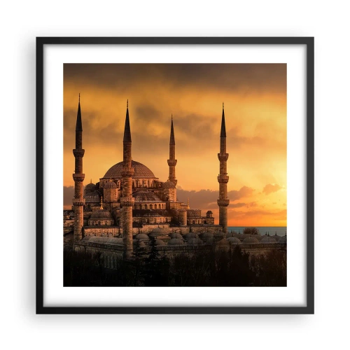 Poster în ramă neagră - Dumnezeu este mare - 50x50 cm