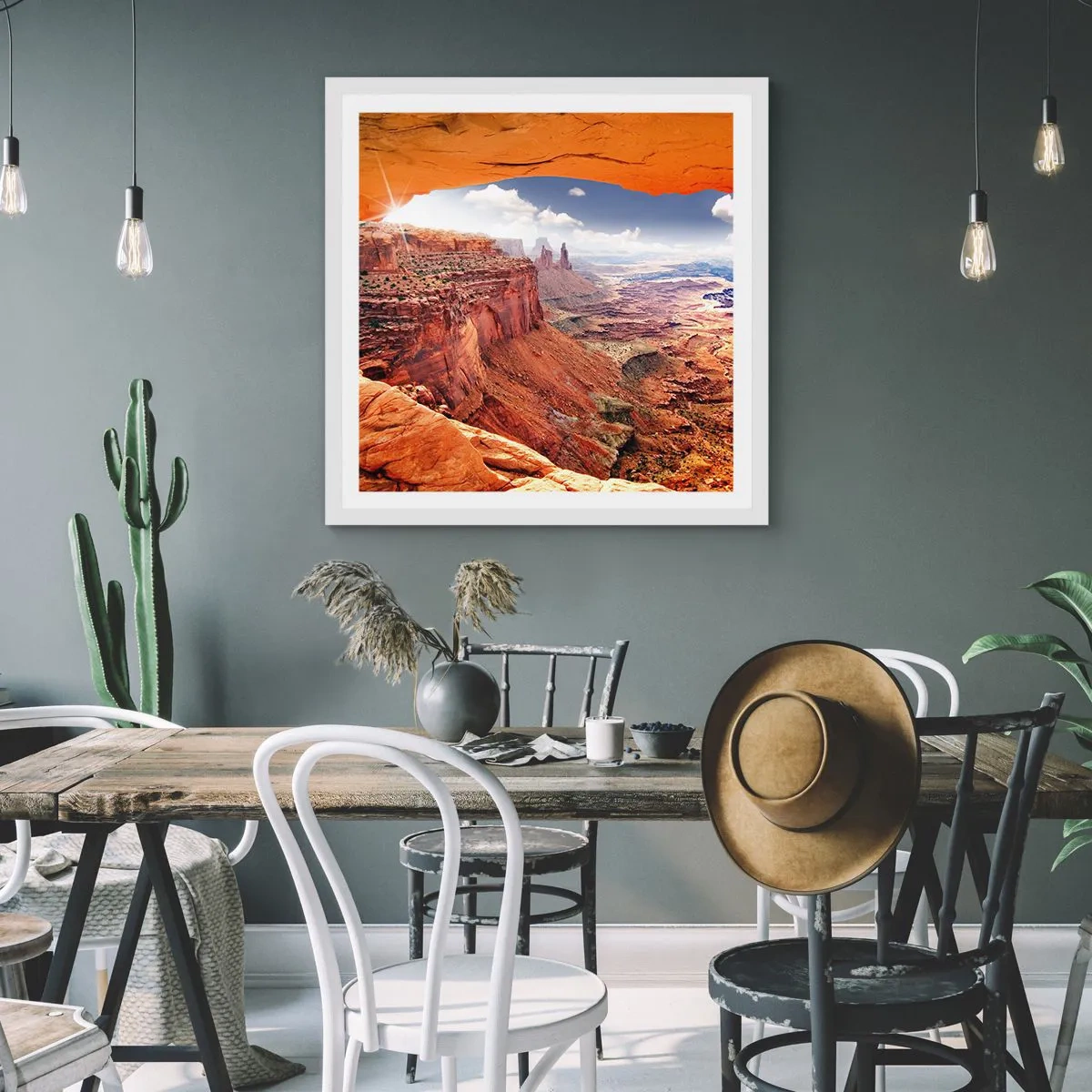 Poster în ramă albă - Sculptat de natura însăși - 40x40 cm