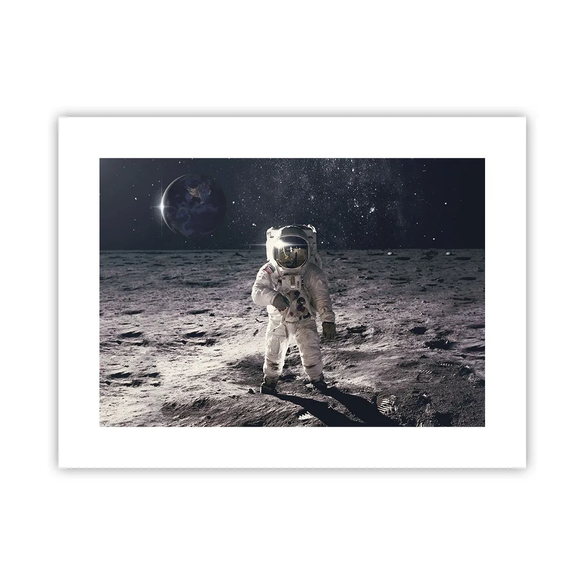 Poster - Salutări de pe Lună - 40x30 cm