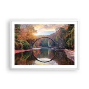 Poster în ramă albă - De cealaltă parte a oglinzii - 70x50 cm