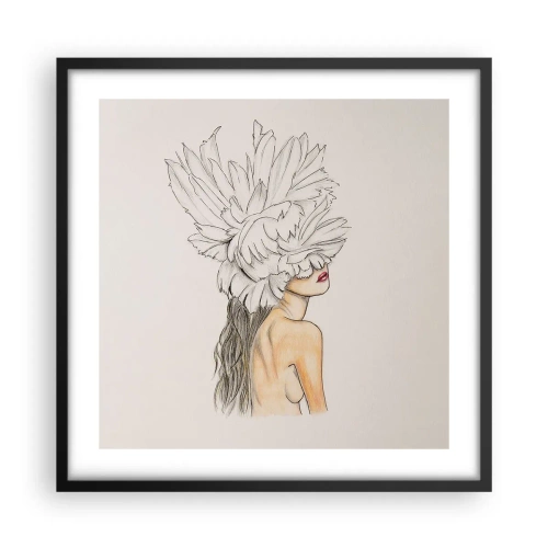 Poster în ramă neagră - Frumusețe încoronată - 50x50 cm