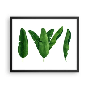 Poster în ramă neagră - Simetrie verde - 50x40 cm