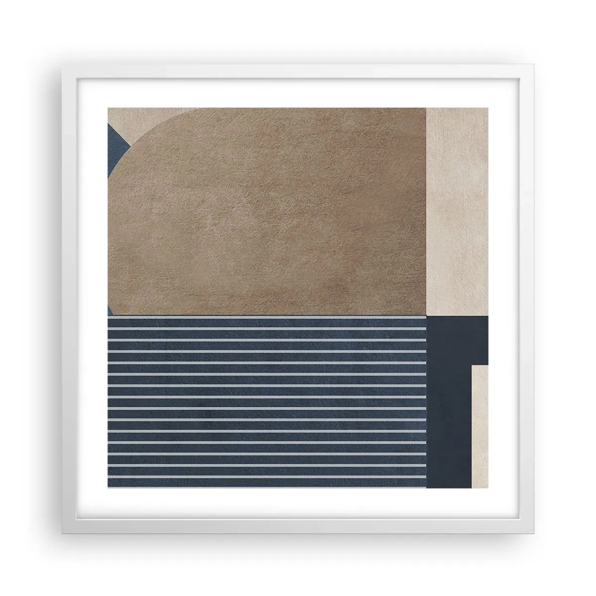 Poster în ramă albă - Compoziție de simplitate și rotunjime - 50x50 cm