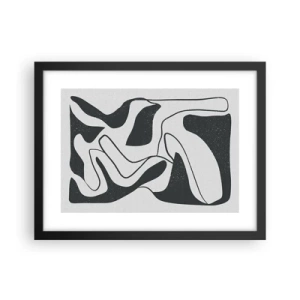 Poster în ramă neagră - Distracție abstractă în labirint - 40x30 cm