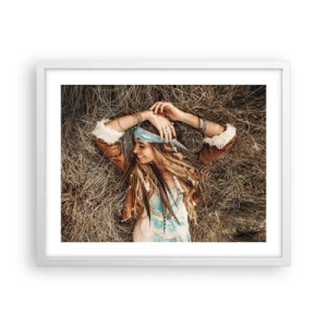 Poster în ramă albă - În drum spre vara iubirii - 50x40 cm