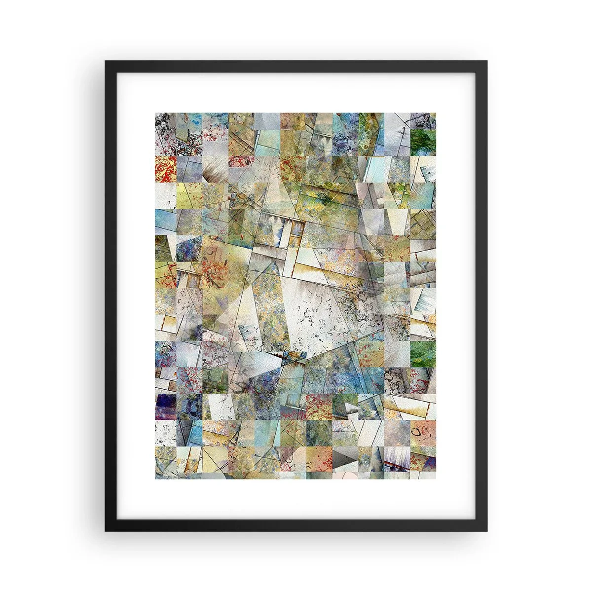 Poster în ramă neagră - Remaniere geometrică - 40x50 cm