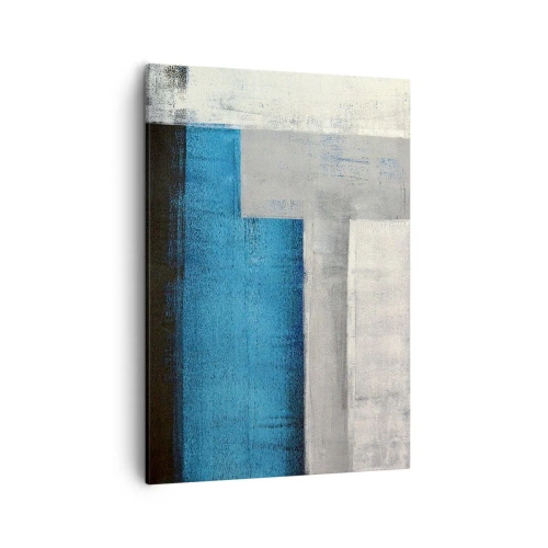 Tablou pe pânză - Compoziție poetică de gri și albastru - 50x70 cm