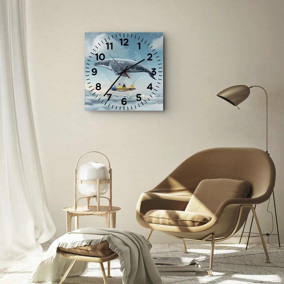 Ceas de perete - Ceas pe sticlă - De ce nu? - 40x40 cm