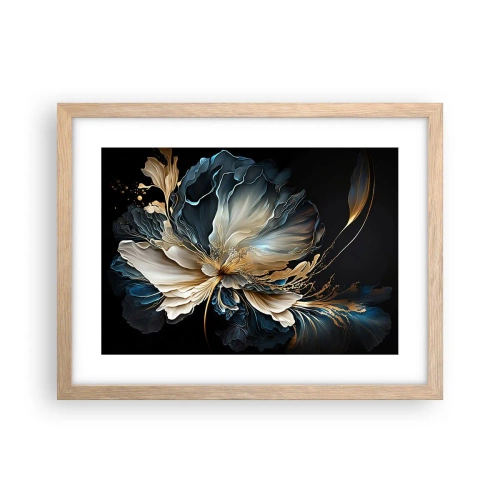 Poster în ramă de stejar deschis - Povestea unei flori de iubire - 40x30 cm