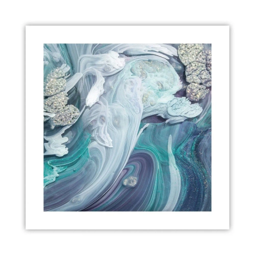 Poster - Râuri de albastru - 40x40 cm