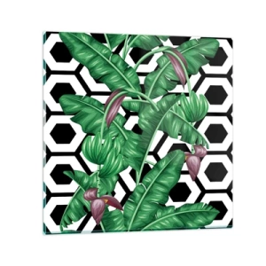 Tablou pe sticlă - Compoziție simetrică din natură - 30x30 cm