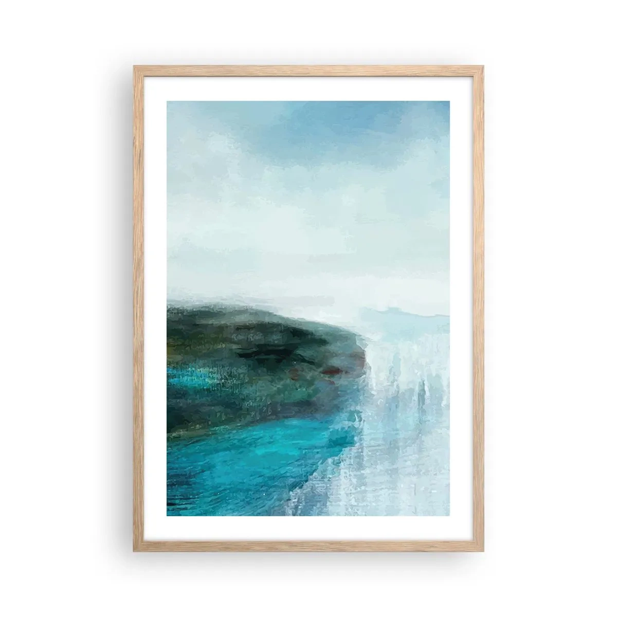 Poster în ramă de stejar deschis - Abstracție maritimă - 50x70 cm