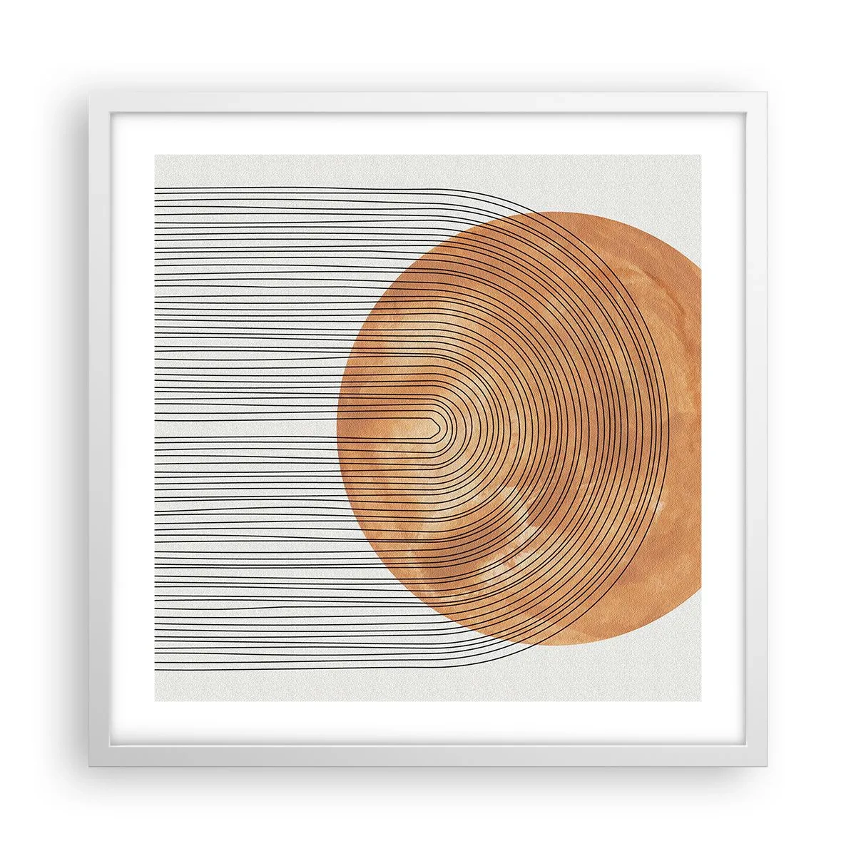 Poster în ramă albă - Compoziția solară - 50x50 cm