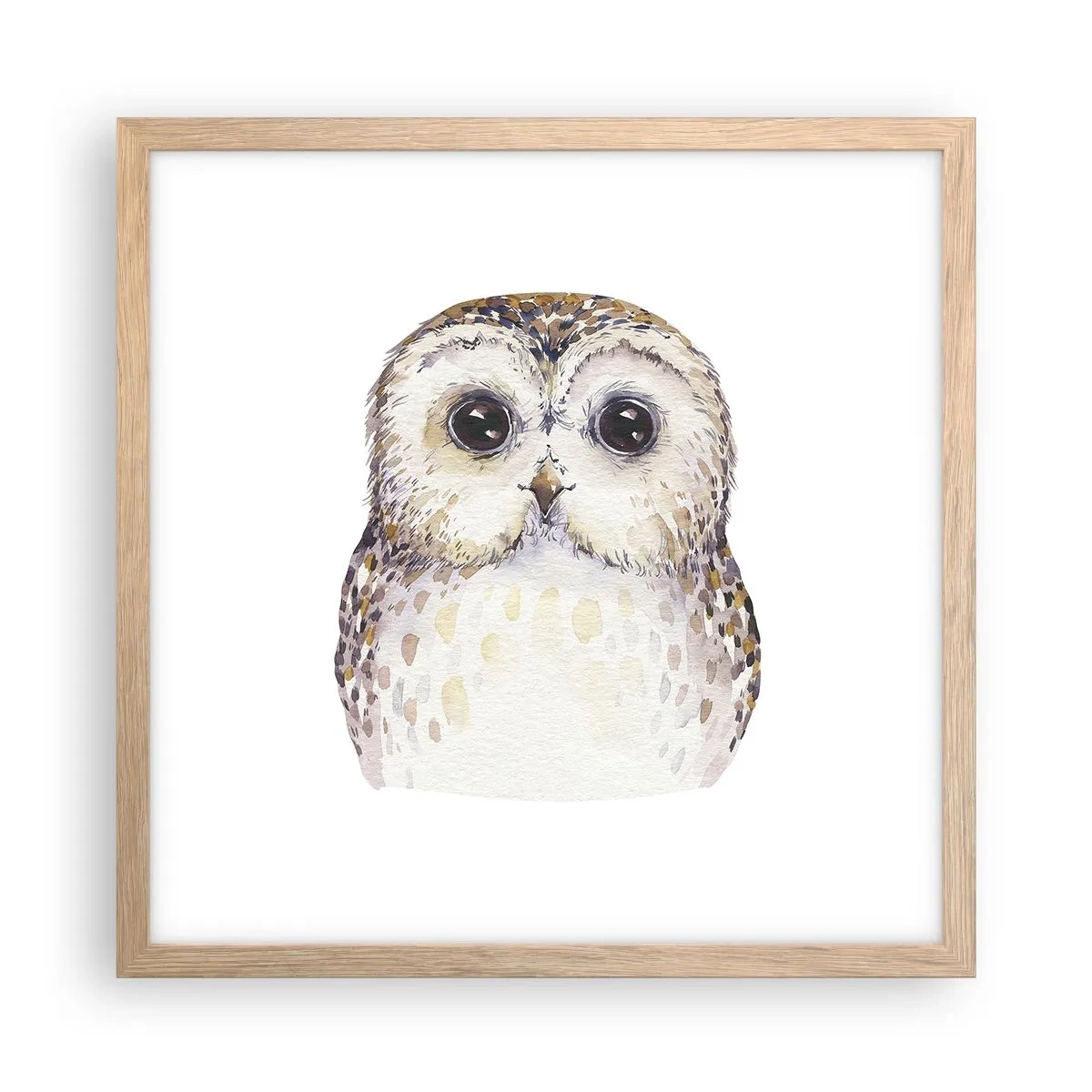 Poster în ramă de stejar deschis - Uită-te în ochii mei - 40x40 cm