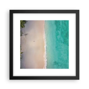 Poster în ramă neagră - Plaja din paradis - 30x30 cm