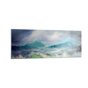 Tablou pe sticlă - Vârtejul a gemut de triumf... - 140x50 cm